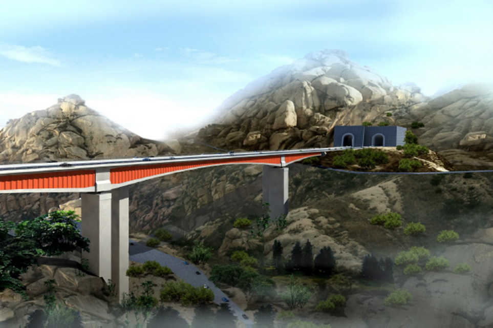 Bridge BR - 06L/R на северной скоростной автомагистрали в Тегеране, Иран