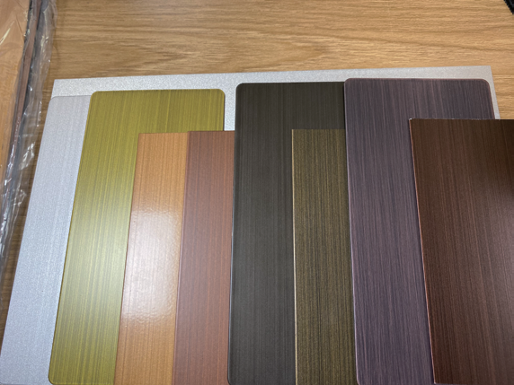 Antique Copper Brushed Aluminum Panel