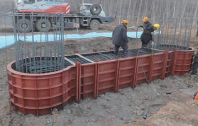 Cylindrical Pile Tie Beam Steel Formwork