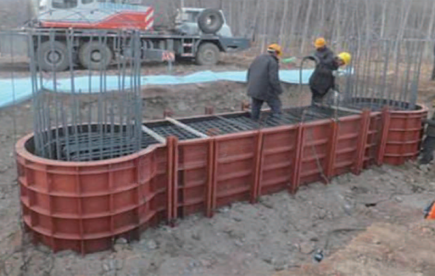 Cylindrical Pile Tie Beam Steel Formwork